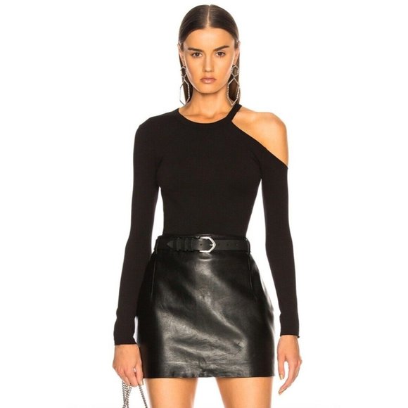 Enza Costa Tops - ENZA COSTA for FWRD Exposed Shoulder Top Black